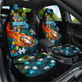 Sharks Autism Awareness Car Seat Cover Puzzle Flames Rugby Ball