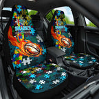 Sharks Autism Awareness Car Seat Cover Puzzle Flames Rugby Ball