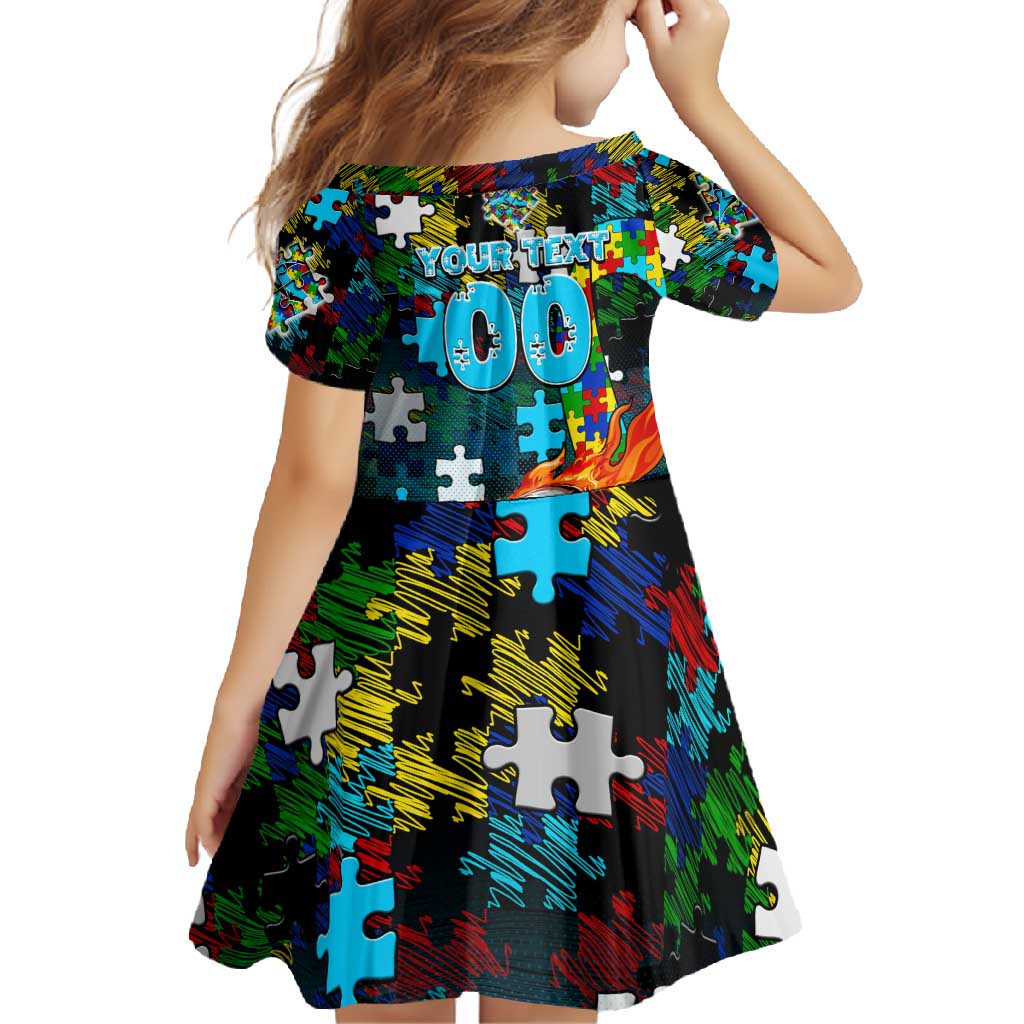 Sharks Autism Awareness Family Matching Off Shoulder Maxi Dress and Hawaiian Shirt Puzzle Flames Rugby Ball