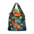 Sharks Autism Awareness Grocery Bag Puzzle Flames Rugby Ball
