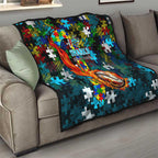 Sharks Autism Awareness Quilt Puzzle Flames Rugby Ball