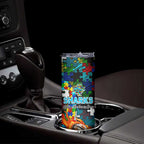Sharks Autism Awareness Skinny Tumbler Puzzle Flames Rugby Ball