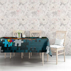 Sharks Autism Awareness Tablecloth Puzzle Flames Rugby Ball