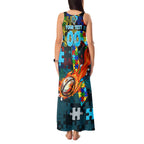 Sharks Autism Awareness Tank Maxi Dress Puzzle Flames Rugby Ball