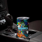 Sharks Autism Awareness Tumbler Cup Puzzle Flames Rugby Ball