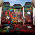 Dolphins Autism Awareness Back Car Seat Cover Puzzle Flames Rugby Ball