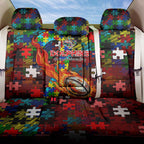 Dolphins Autism Awareness Back Car Seat Cover Puzzle Flames Rugby Ball