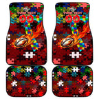 Dolphins Autism Awareness Car Mats Puzzle Flames Rugby Ball