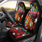 Dolphins Autism Awareness Car Seat Cover Puzzle Flames Rugby Ball