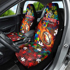 Dolphins Autism Awareness Car Seat Cover Puzzle Flames Rugby Ball