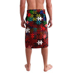Dolphins Autism Awareness Lavalava Puzzle Flames Rugby Ball