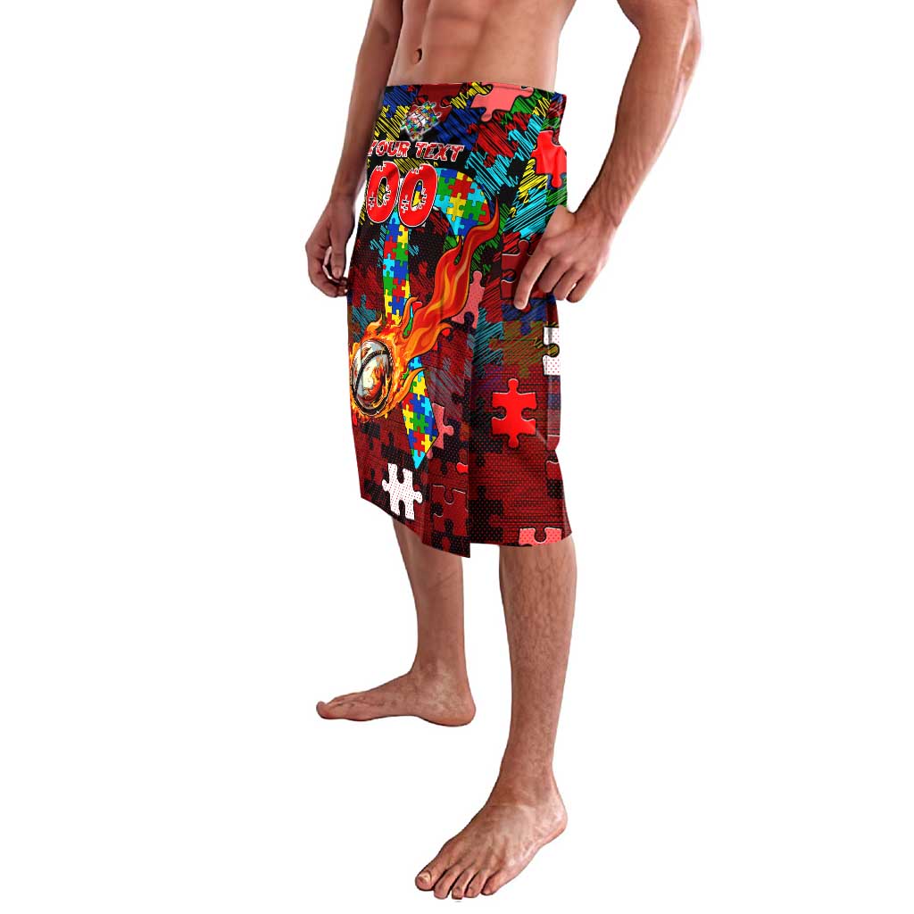 Dolphins Autism Awareness Lavalava Puzzle Flames Rugby Ball