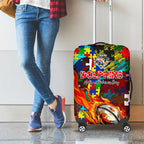 Dolphins Autism Awareness Luggage Cover Puzzle Flames Rugby Ball
