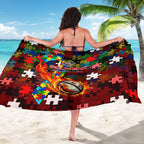 Dolphins Autism Awareness Sarong Puzzle Flames Rugby Ball