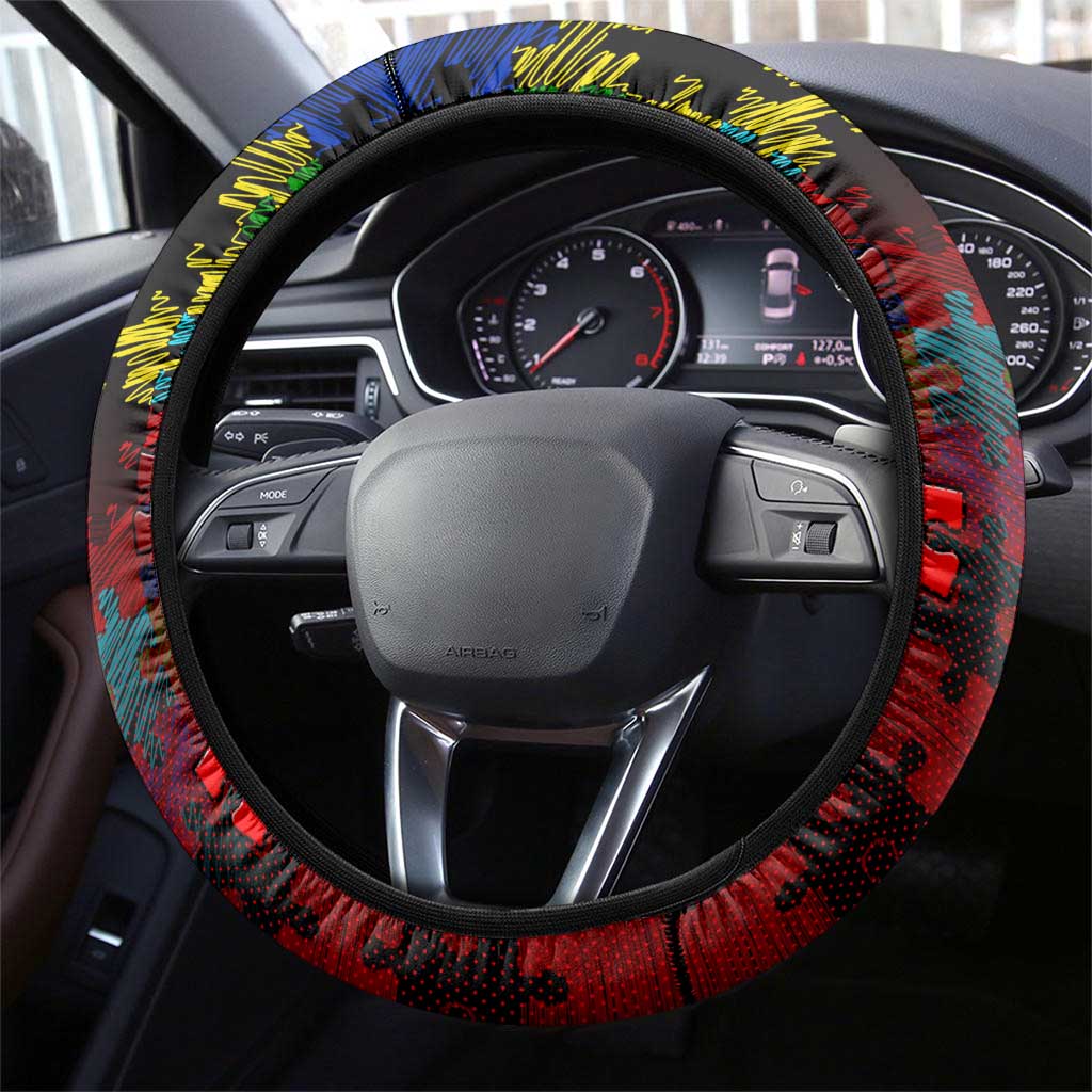 Dolphins Autism Awareness Steering Wheel Cover Puzzle Flames Rugby Ball