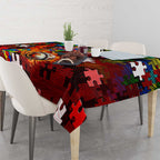 Dolphins Autism Awareness Tablecloth Puzzle Flames Rugby Ball