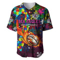 Sea Eagles Autism Awareness Baseball Jersey Puzzle Flames Rugby Ball