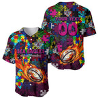 Sea Eagles Autism Awareness Baseball Jersey Puzzle Flames Rugby Ball