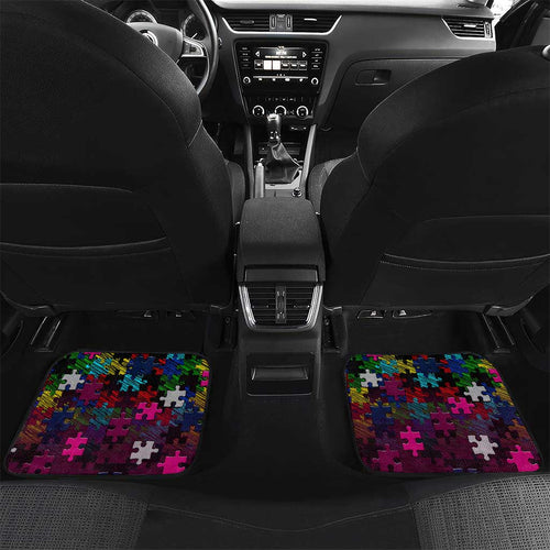 Sea Eagles Autism Awareness Car Mats Puzzle Flames Rugby Ball
