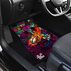 Sea Eagles Autism Awareness Car Mats Puzzle Flames Rugby Ball