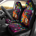 Sea Eagles Autism Awareness Car Seat Cover Puzzle Flames Rugby Ball