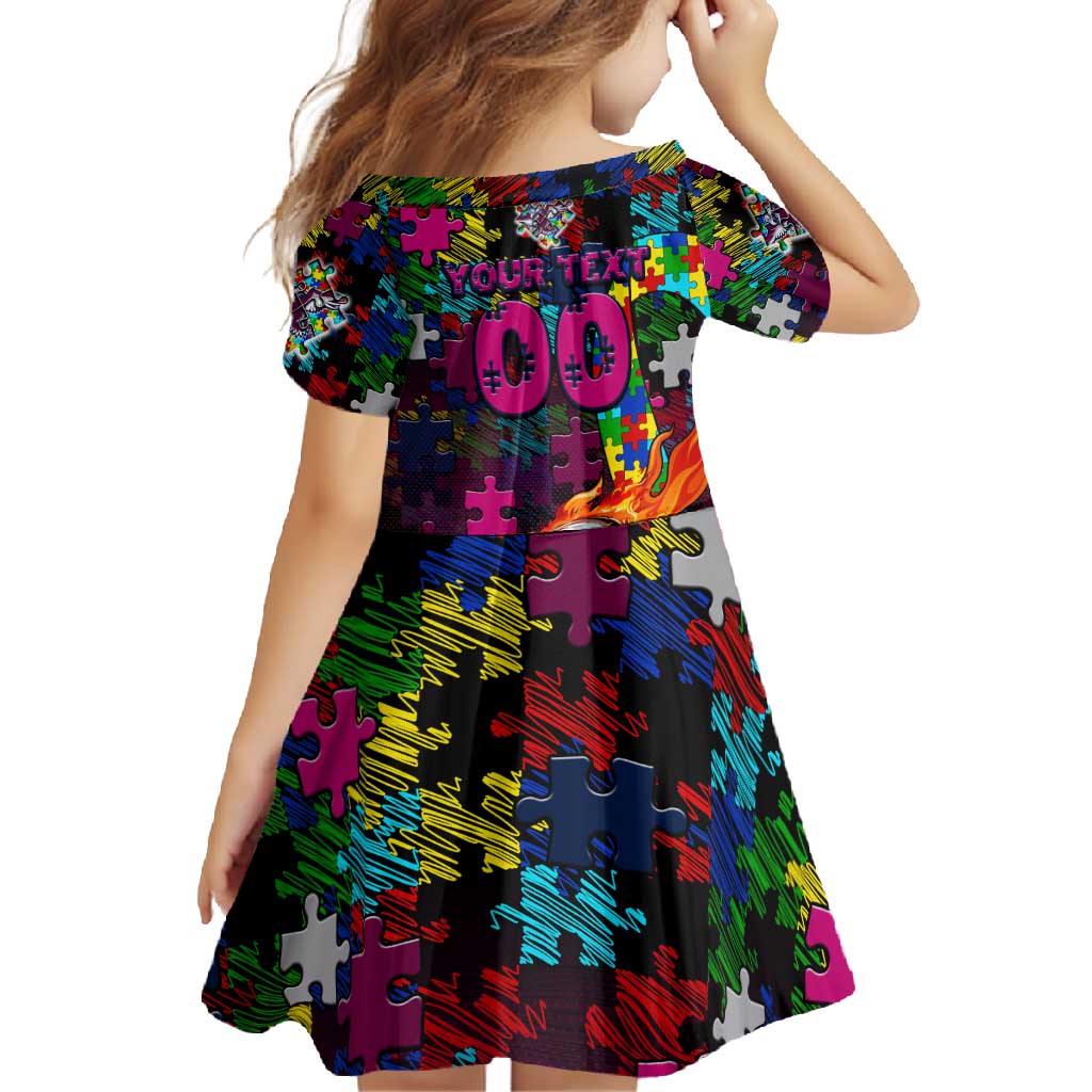 Sea Eagles Autism Awareness Family Matching Off Shoulder Maxi Dress and Hawaiian Shirt Puzzle Flames Rugby Ball