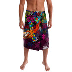 Sea Eagles Autism Awareness Lavalava Puzzle Flames Rugby Ball