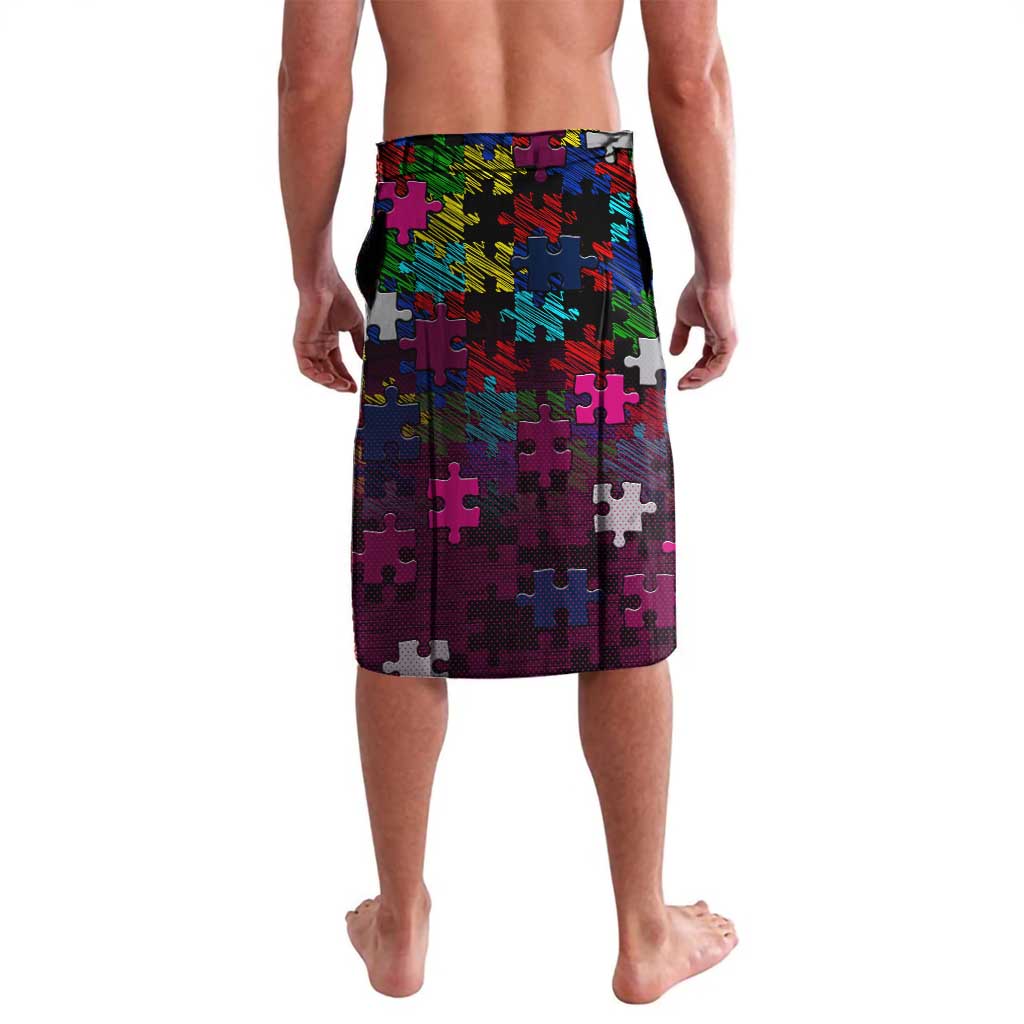 Sea Eagles Autism Awareness Lavalava Puzzle Flames Rugby Ball