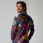 Sea Eagles Autism Awareness Long Sleeve Polo Shirt Puzzle Flames Rugby Ball