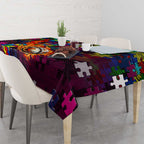 Sea Eagles Autism Awareness Tablecloth Puzzle Flames Rugby Ball