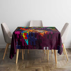 Sea Eagles Autism Awareness Tablecloth Puzzle Flames Rugby Ball