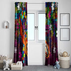 Sea Eagles Autism Awareness Window Curtain Puzzle Flames Rugby Ball