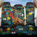 Titans Autism Awareness Back Car Seat Cover Puzzle Flames Rugby Ball