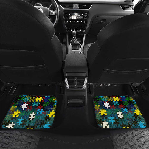 Titans Autism Awareness Car Mats Puzzle Flames Rugby Ball
