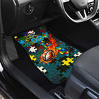 Titans Autism Awareness Car Mats Puzzle Flames Rugby Ball