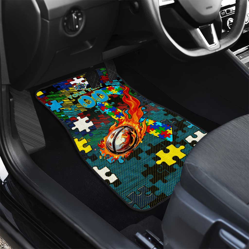 Titans Autism Awareness Car Mats Puzzle Flames Rugby Ball