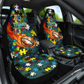 Titans Autism Awareness Car Seat Cover Puzzle Flames Rugby Ball