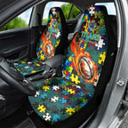 Titans Autism Awareness Car Seat Cover Puzzle Flames Rugby Ball