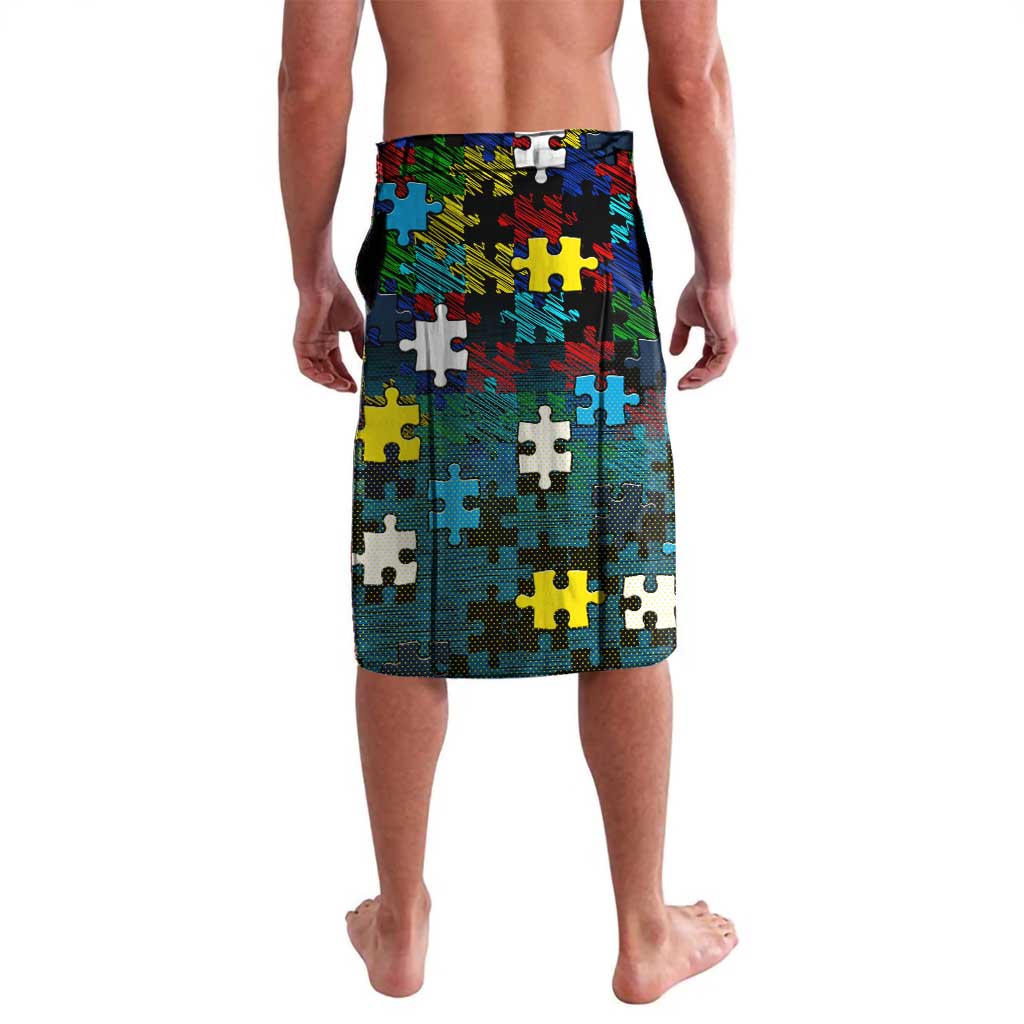 Titans Autism Awareness Lavalava Puzzle Flames Rugby Ball