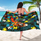 Titans Autism Awareness Sarong Puzzle Flames Rugby Ball