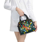 Titans Autism Awareness Shoulder Handbag Puzzle Flames Rugby Ball