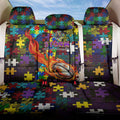 Storm Autism Awareness Back Car Seat Cover Puzzle Flames Rugby Ball