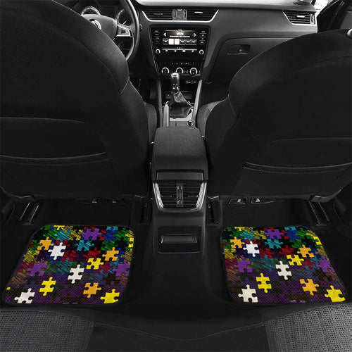 Storm Autism Awareness Car Mats Puzzle Flames Rugby Ball