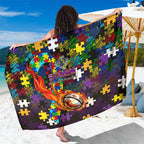 Storm Autism Awareness Sarong Puzzle Flames Rugby Ball