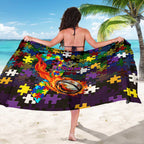 Storm Autism Awareness Sarong Puzzle Flames Rugby Ball