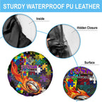 Storm Autism Awareness Spare Tire Cover Puzzle Flames Rugby Ball