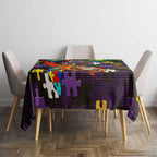 Storm Autism Awareness Tablecloth Puzzle Flames Rugby Ball
