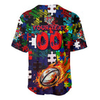 Knights Autism Awareness Baseball Jersey Puzzle Flames Rugby Ball