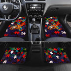 Knights Autism Awareness Car Mats Puzzle Flames Rugby Ball