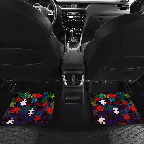 Knights Autism Awareness Car Mats Puzzle Flames Rugby Ball